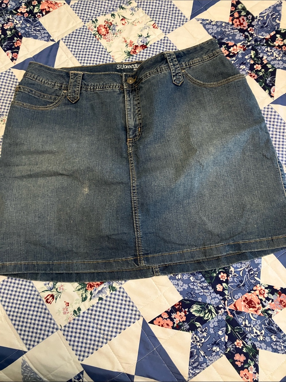 St. John's Bay Blue Denim Skort